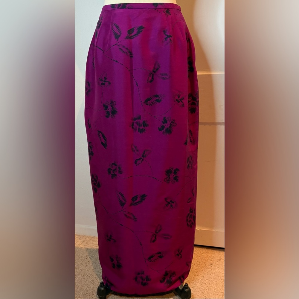 Vintage Valerie Stevens 3 piece silk skirt suit set - Picture 8 of 11